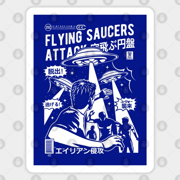 Flying Saucers Attack Magnet by TeeGo